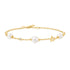 Gold Shell Pearl and Star Station Bracelet